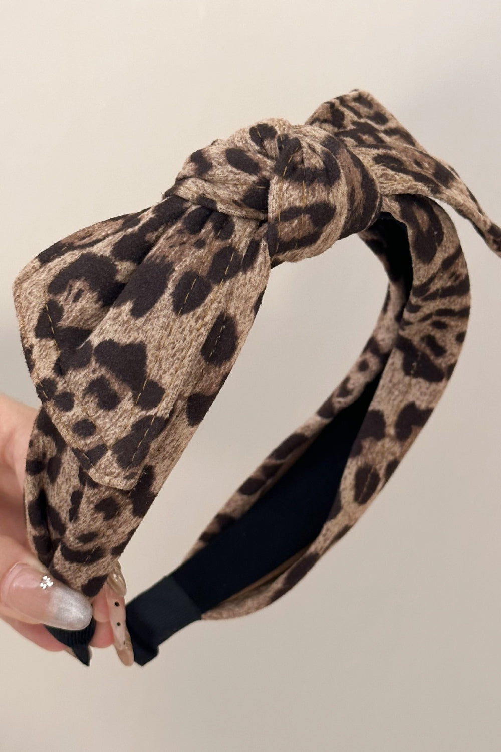 Gray Leopard Polyester Wide Headband Trends