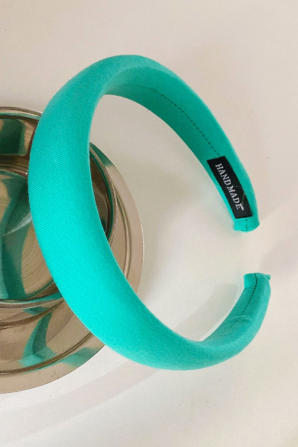 Dark Cyan Solid Polyester Wide Headband Trends