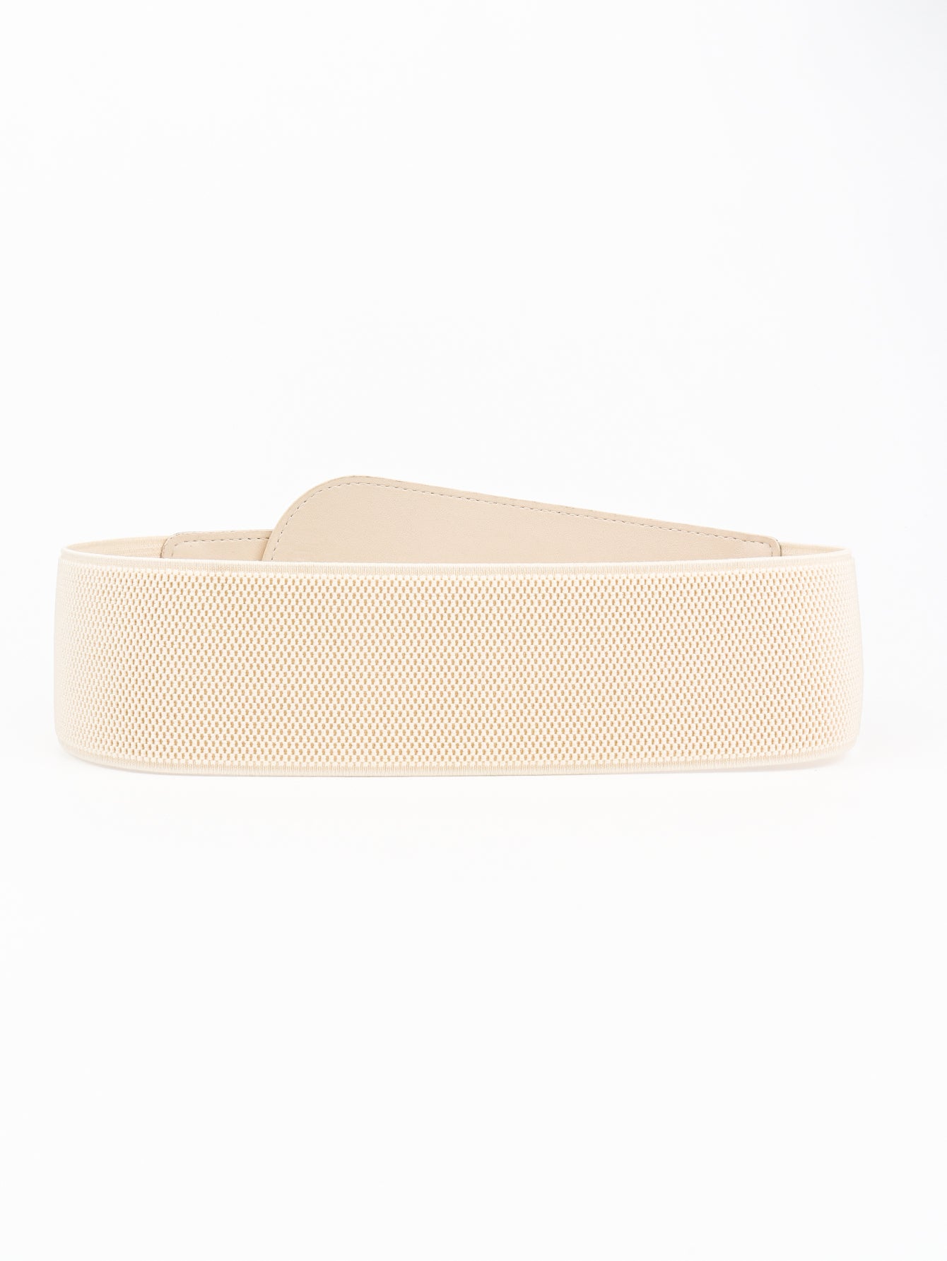 Seashell PU Elastic Wide Belt with Alloy Buckle Trends