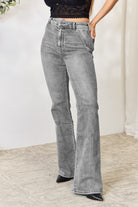 Light Gray Kancan High Waist Slim Flare Jeans Denim