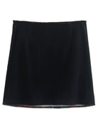 Black Printed Zip Mini Skirt Trends