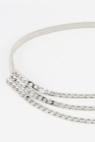 White Smoke Metal Triple-Layered Chain Belt Trends