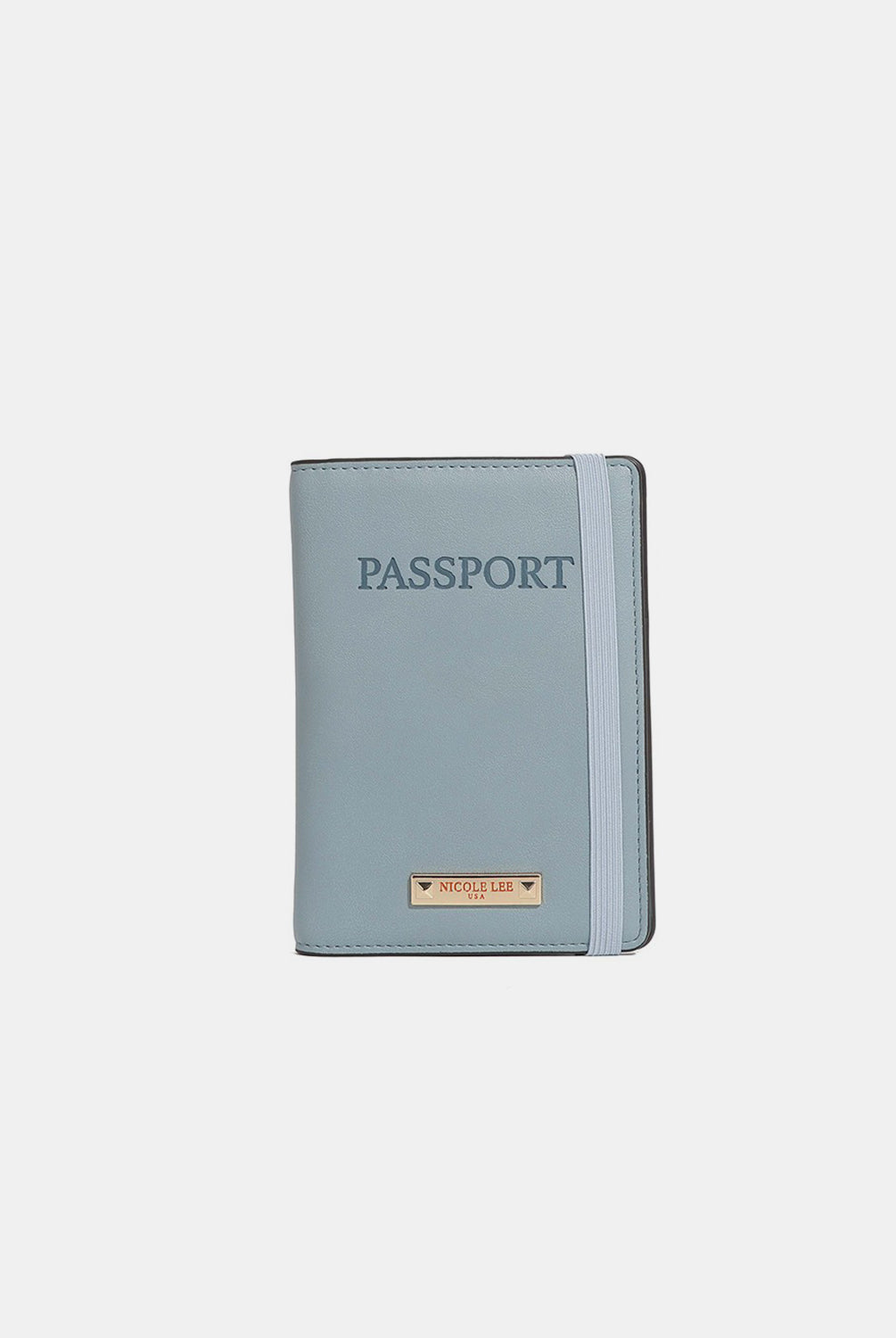White Smoke Nicole Lee USA Solid Passport Wallet Wallet