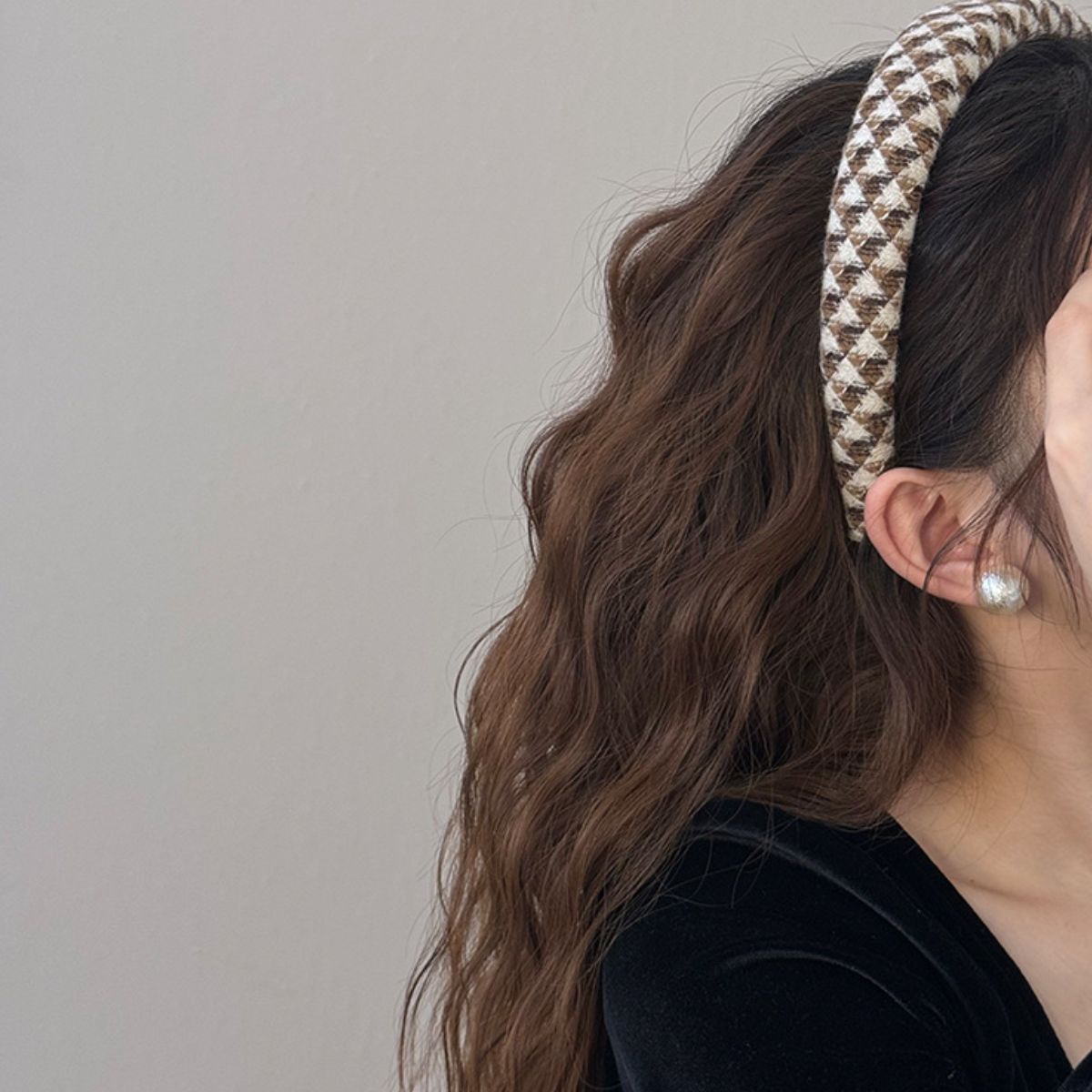 Dark Gray Polyester Wide Hair Headband Trends