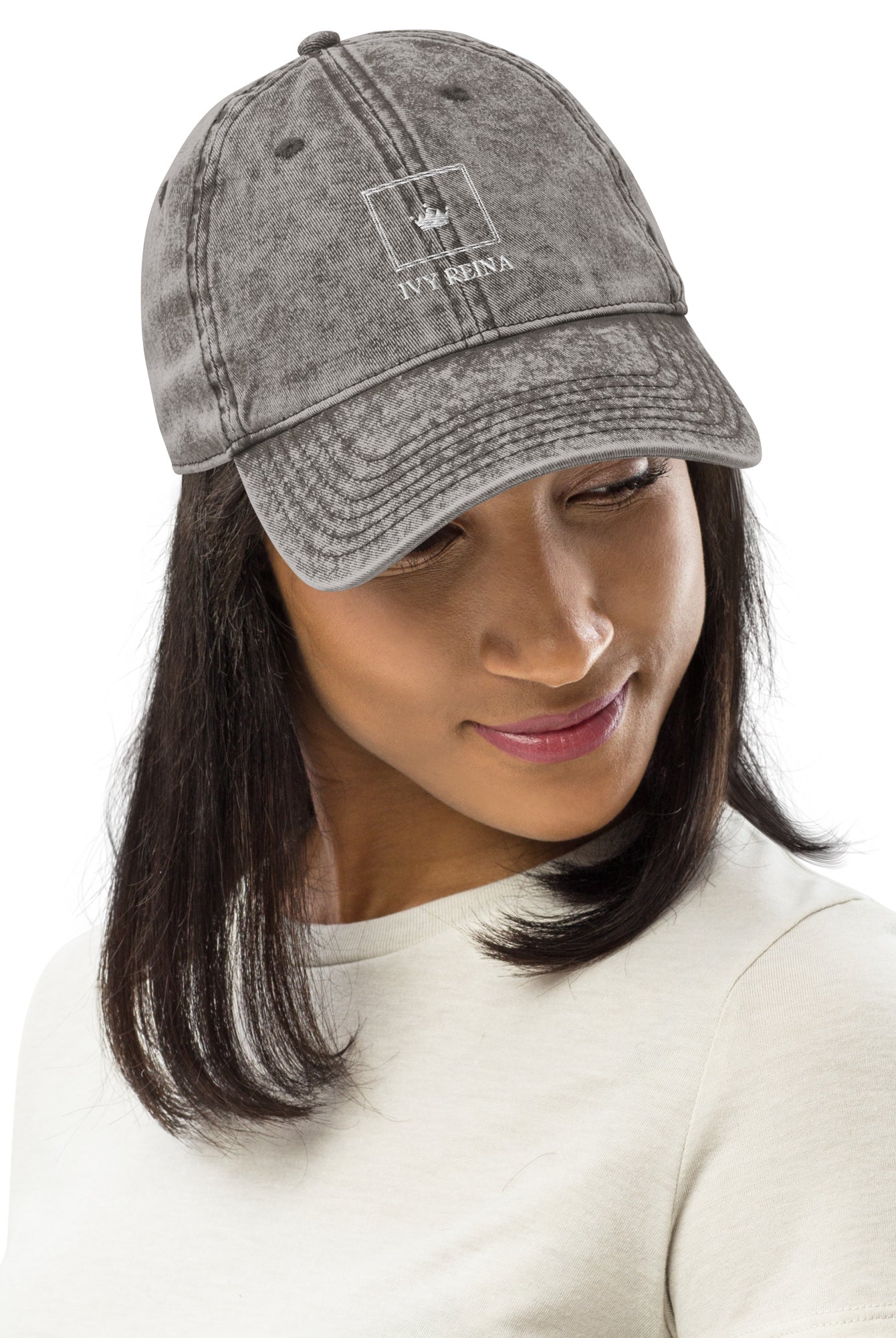 Light Gray Ivy Reina Vintage Cotton Twill Cap Hats