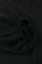 Black Plus Size Tie Front Crop Top Clothes