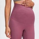 Maroon Marina Maternity Yoga Pants activewear