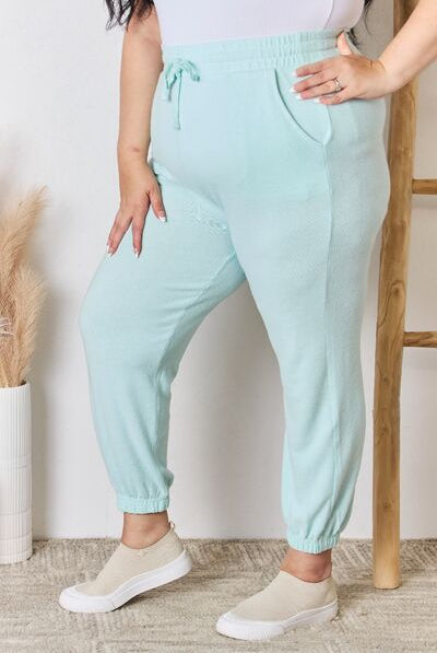 Light Gray Not Easy Being A Princess Drawstring Ultra Soft Knit Jogger - Mint Joggers/Sweatpants