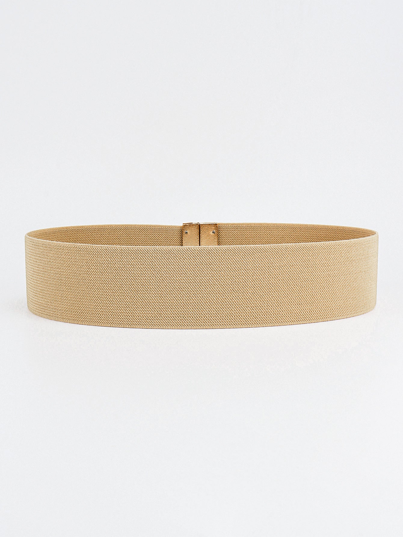 Beige A World Full Of Trends Alloy Buckle Elastic Belt Belts