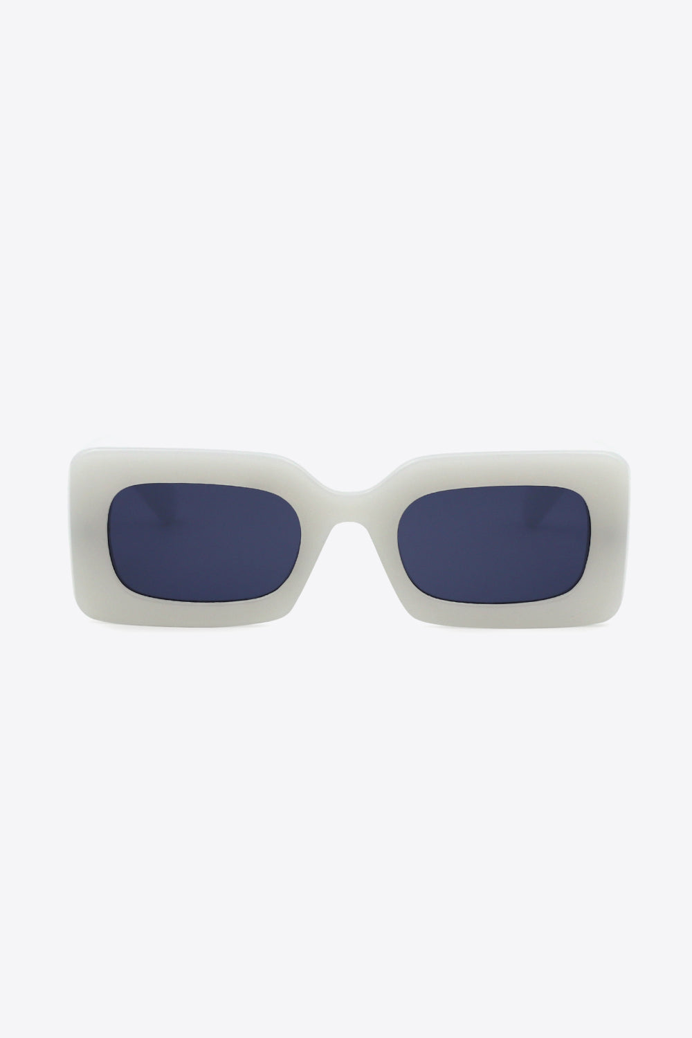 White Smoke First Of All Polycarbonate Frame Rectangle Sunglasses Sunglasses