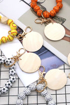 Light Gray Assorted 4-Pack Wristlet Bead Key Chain Key Chains