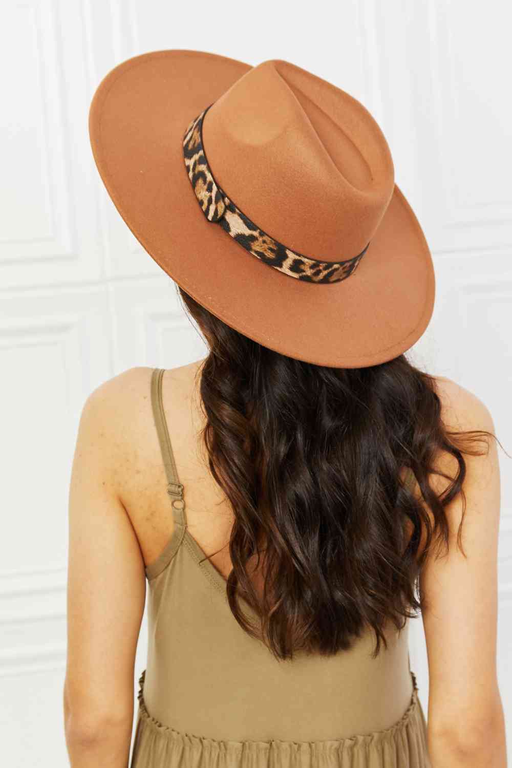 Dark Salmon Fame In The Wild Leopard Detail Fedora Hat Trends