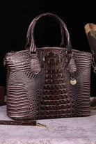 Dark Gray Gradient PU Leather Handbag