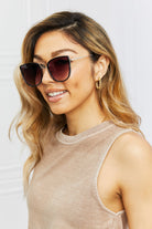 Light Gray Hugs Full Rim Metal-Plastic Hybrid Frame Sunglasses Sunglasses