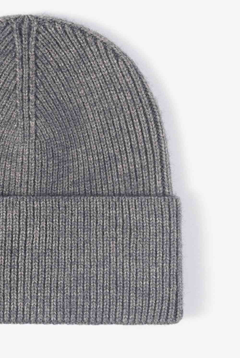 Light Gray Warm In Chilly Days Knit Beanie Winter Accessories