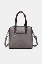Dim Gray 4-Piece PU Leather Bag Set Handbags