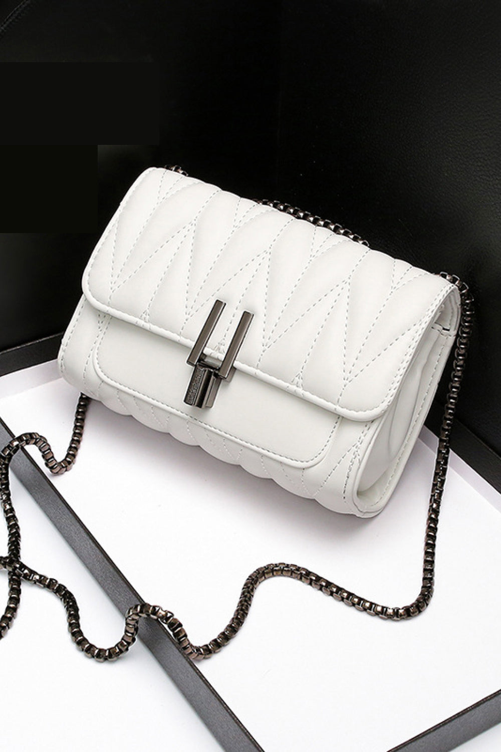 Light Gray Adored PU Leather Crossbody Bag Handbags