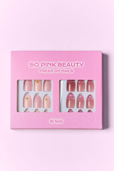 Misty Rose SO PINK BEAUTY Press On Nails 2 Packs Valentine's Day