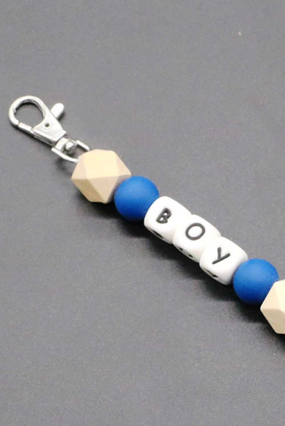 Light Slate Gray 90's Style Assorted 2-Pack Mama Beaded Tassel Keychain Key Chains