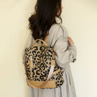 Wheat Leopard PU Leather Backpack Bag Trends