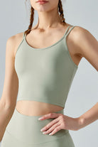 Gray Good Vibes & Tan Lines Double Strap Sports Cami Cami
