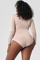 Light Gray Long Sleeve Shaping Bodysuit