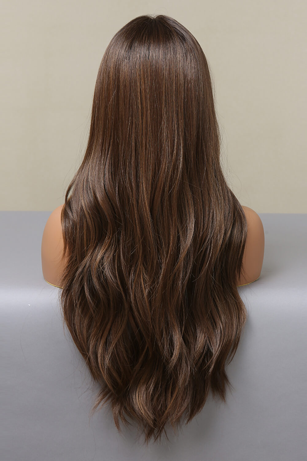 Dark Gray Beach Bum 13*2" Lace Front Wigs Synthetic Long Wave 26" Heat Safe 150% Density- Brown Wigs