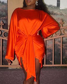 Orange Red Malika Mini Dress Mini Dress