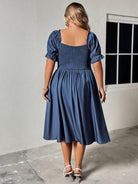 Gray In Her Chic Era Plus Size Ruched Sweetheart Neck Dress Plus Size Dresses