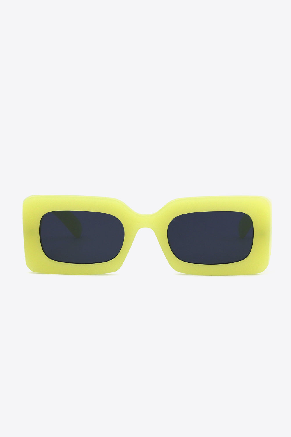 White Smoke First Of All Polycarbonate Frame Rectangle Sunglasses Sunglasses