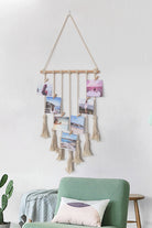 Light Gray Tassel Wall Hanging Home