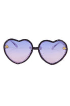 Light Steel Blue Handmade Heart Rhinestone Sunglasses G0307 Sunglasses