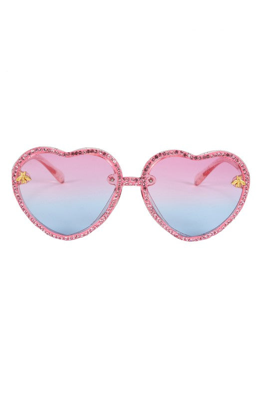 Thistle Handmade Heart Rhinestone Sunglasses G0307 Sunglasses