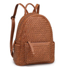 Sienna Effortlessly Beautiful Woven Backpack Purse- Camel Bags/Purses