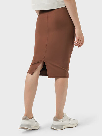Light Gray Slit Wrap Active Skirt activewear