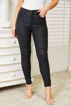 Light Gray Kancan Full Size High Rise Black Coated Ankle Skinny Jeans Clothing