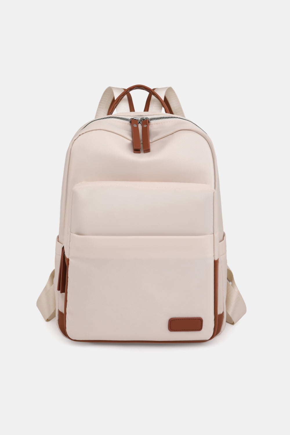 Beige Medium Nylon Backpack Handbags