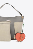 Beige Nicole Lee USA Sweetheart Handbag Set Handbags