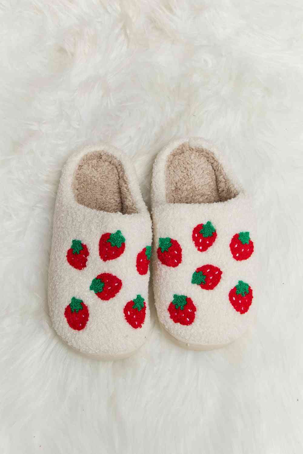 Light Gray Melody Printed Plush Slide Slippers Gifts