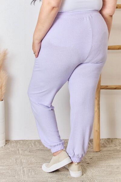 Light Gray Not Easy Being A Princess Drawstring Ultra Soft Knit Jogger- Lavender Joggers/Sweatpants
