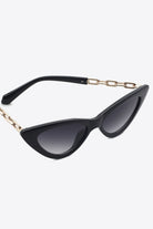 White Smoke Chain Detail Cat-Eye Sunglasses Sunglasses