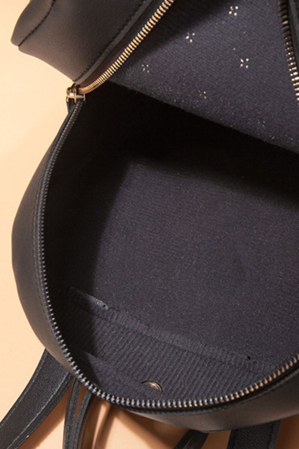 Dark Slate Gray Studded PU Leather Backpack Handbags