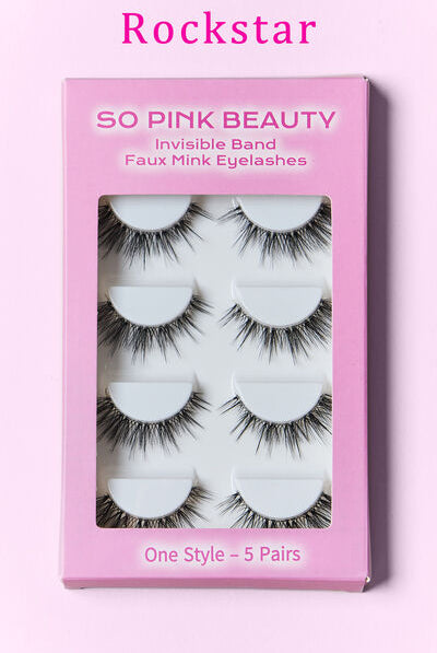 Thistle SO PINK BEAUTY Faux Mink Eyelashes 5 Pairs Valentine's Day