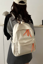 Dark Gray Nylon Large Backpack Handbags