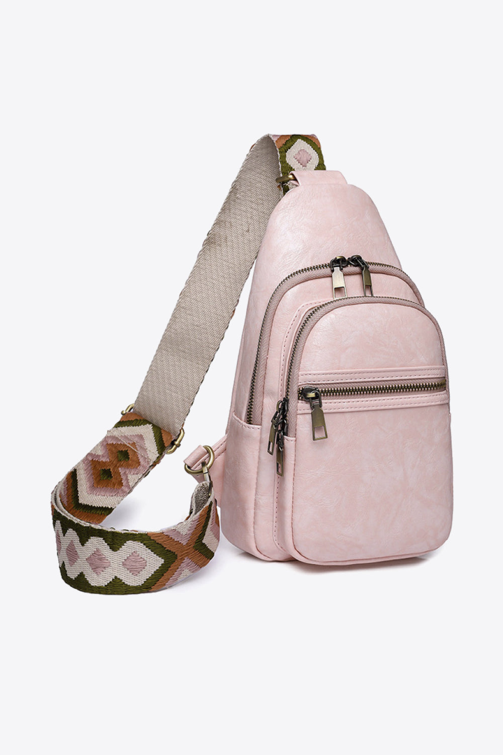 Lavender It's Your Time PU Leather Sling Bag Handbags