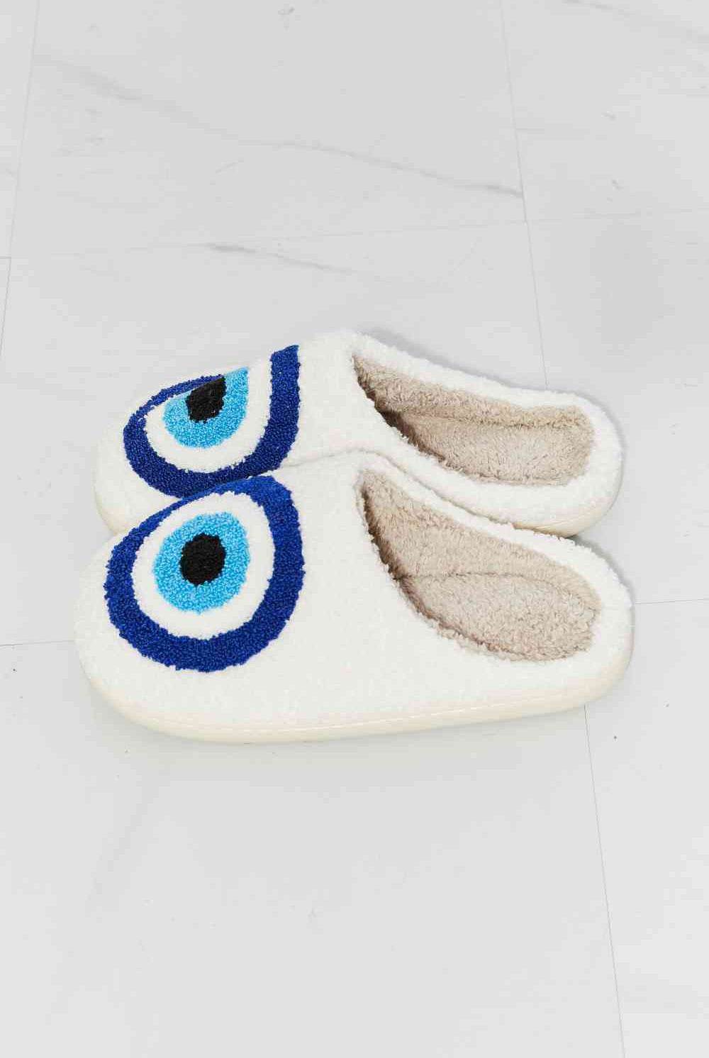 Light Gray MMShoes Eye Plush Slipper Gifts