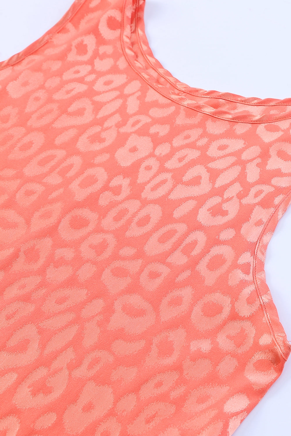 Light Salmon Sweet Days Leopard Round Neck Tank Clothes