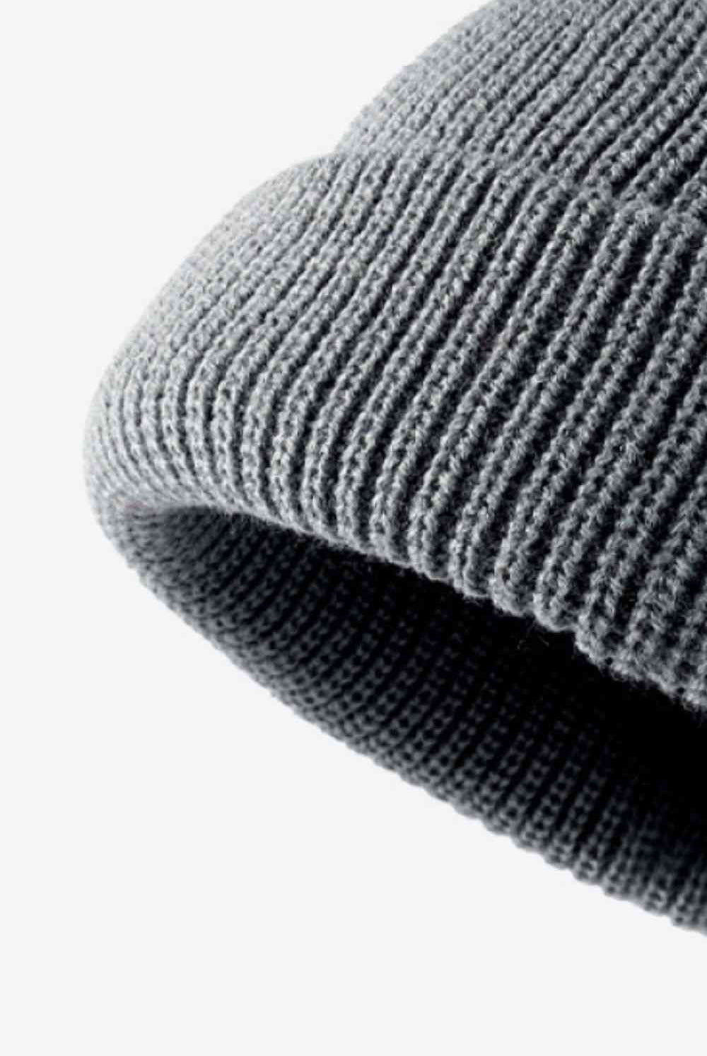 Dark Slate Gray Calling For Winter Rib-Knit Beanie Winter Accessories