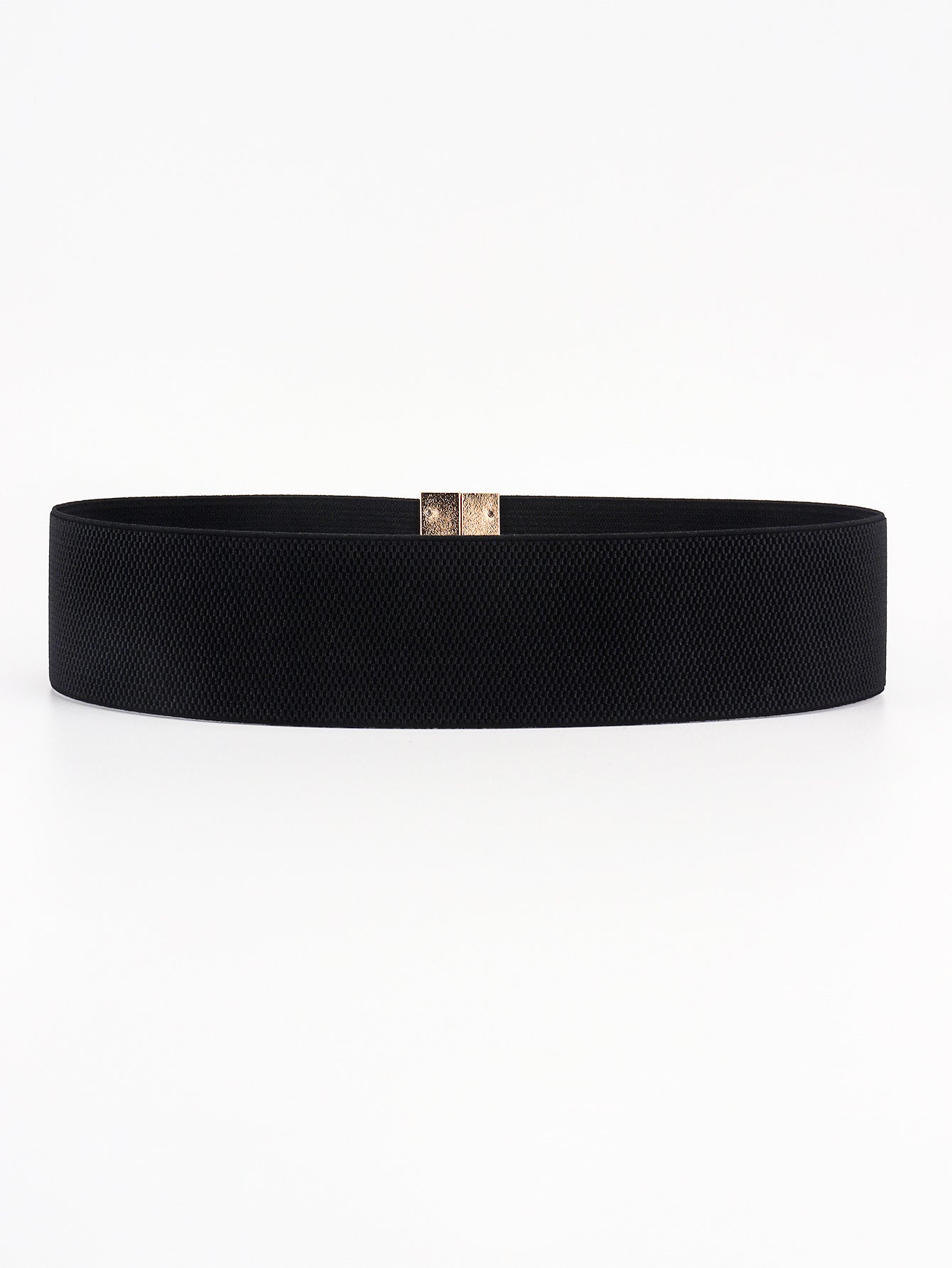 Black A World Full Of Trends Alloy Buckle Elastic Belt Belts