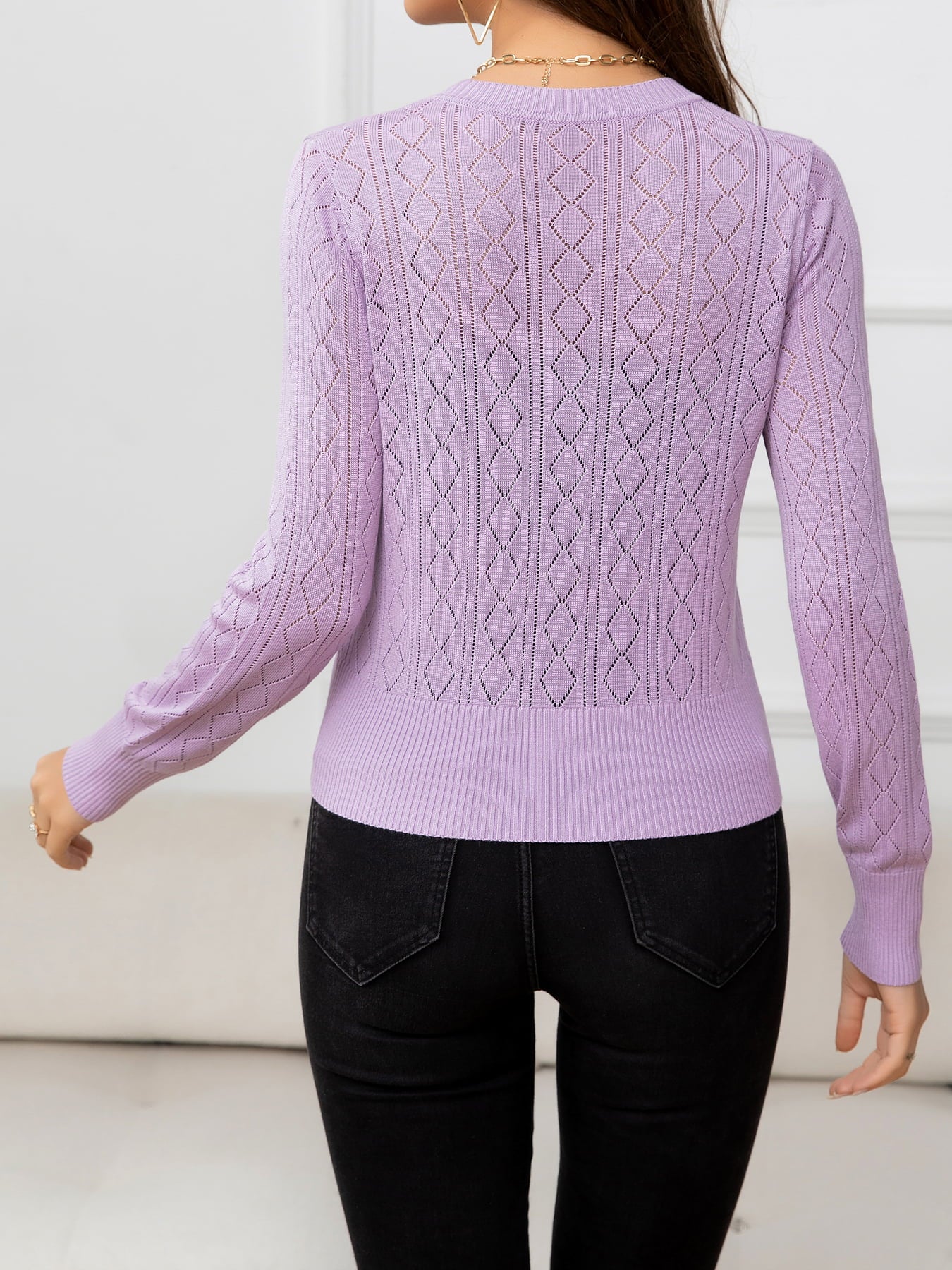 Thistle V-Neck Buttoned Long Sleeve Knit Top Clothing